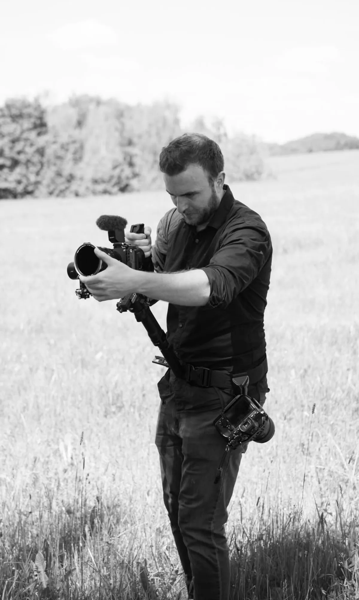 Vincent Würzinger bei der Arbeit als Hochzeitsfotograf
